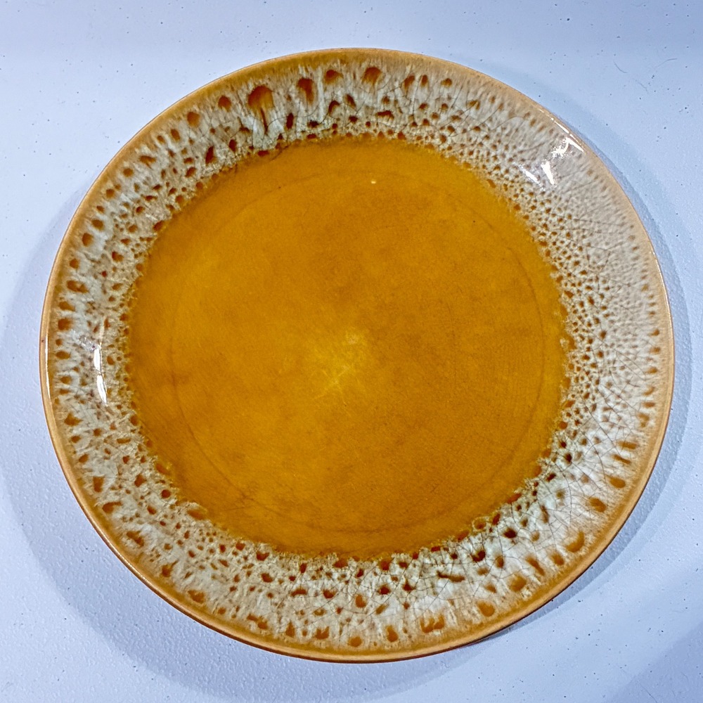 Canonsburg Pottery Butterscotch Ironstone Plate 10" Yellow MCM‎ Vintage